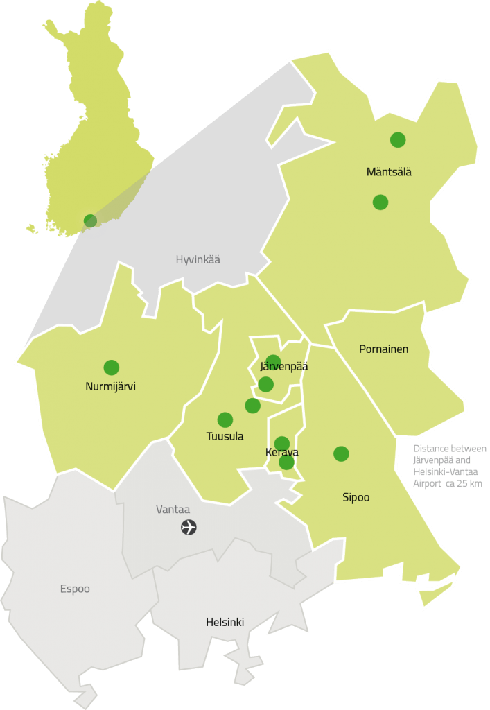 Map of how Keuda is located in Finland.