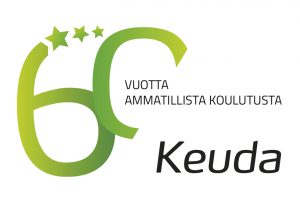 Logo, jossa lukee 60 vuotta ammatillista koulutusta Keuda.